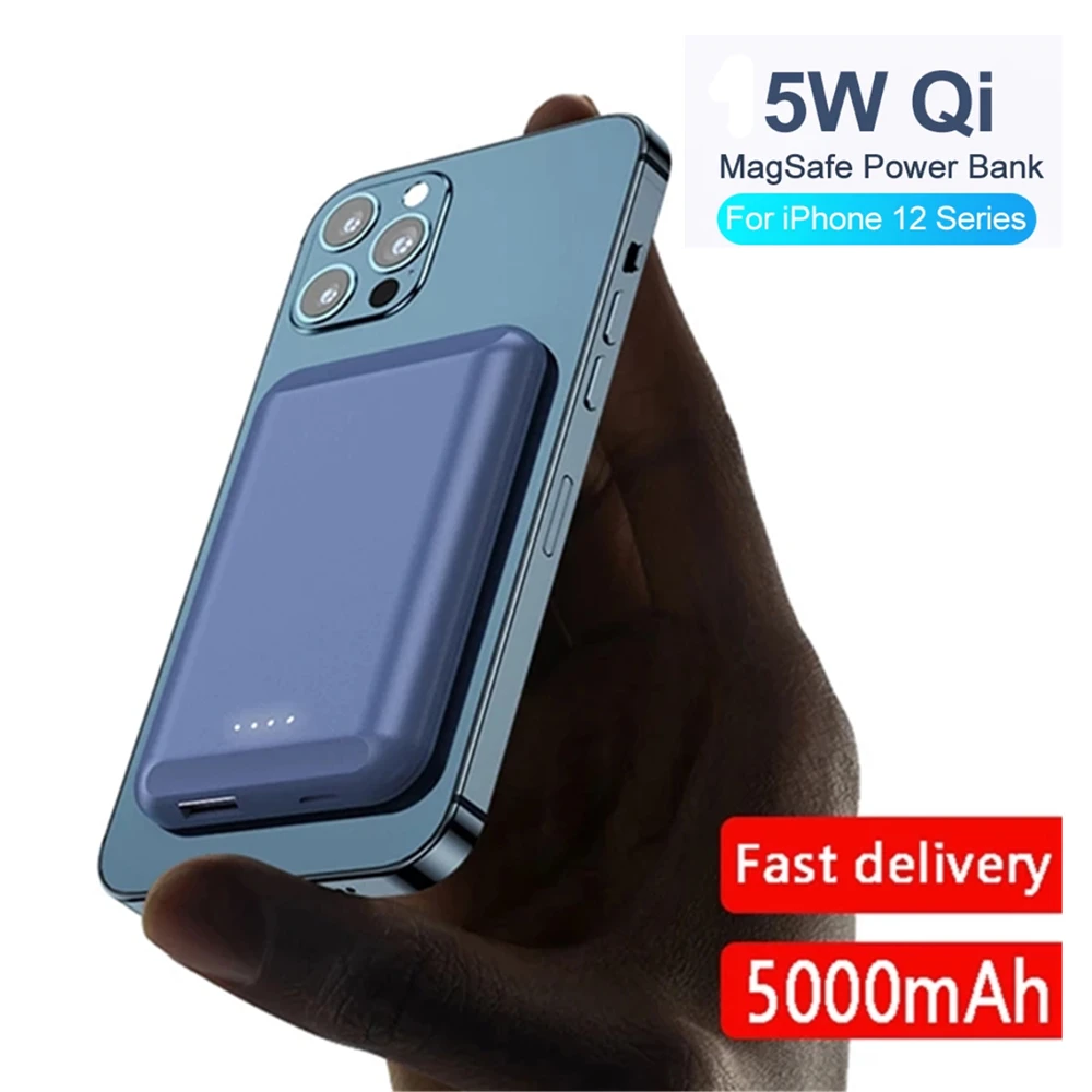 

Магнитное Беспроводное зарядное мини-устройство Magsafe, зарядное устройство для iPhone 14 Pro Max 13 Pro, внешний Магнитный аккумулятор, зарядное устройство для телефона