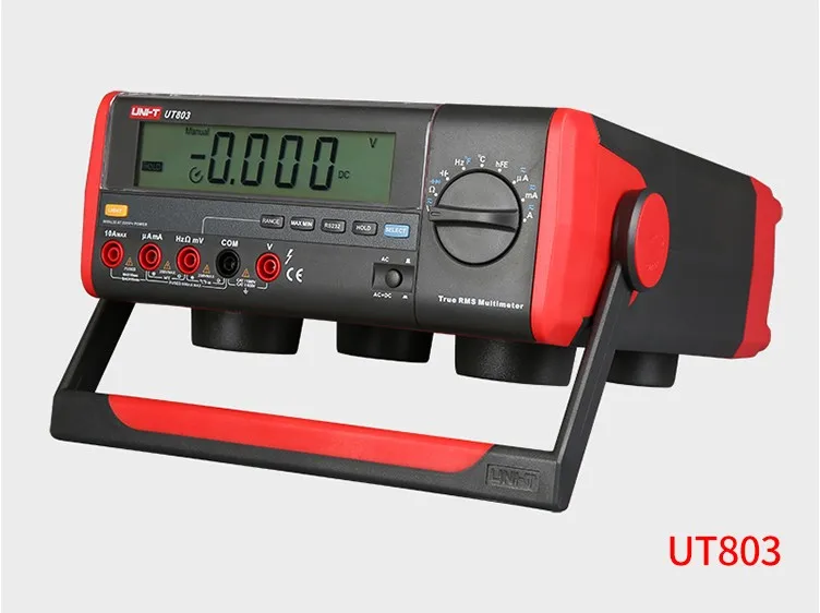 UT803 Ручной диапазон настольный цифровой мультиметр Сопротивление Частота Температура тест ЖК-подсветка - Цвет: UT803