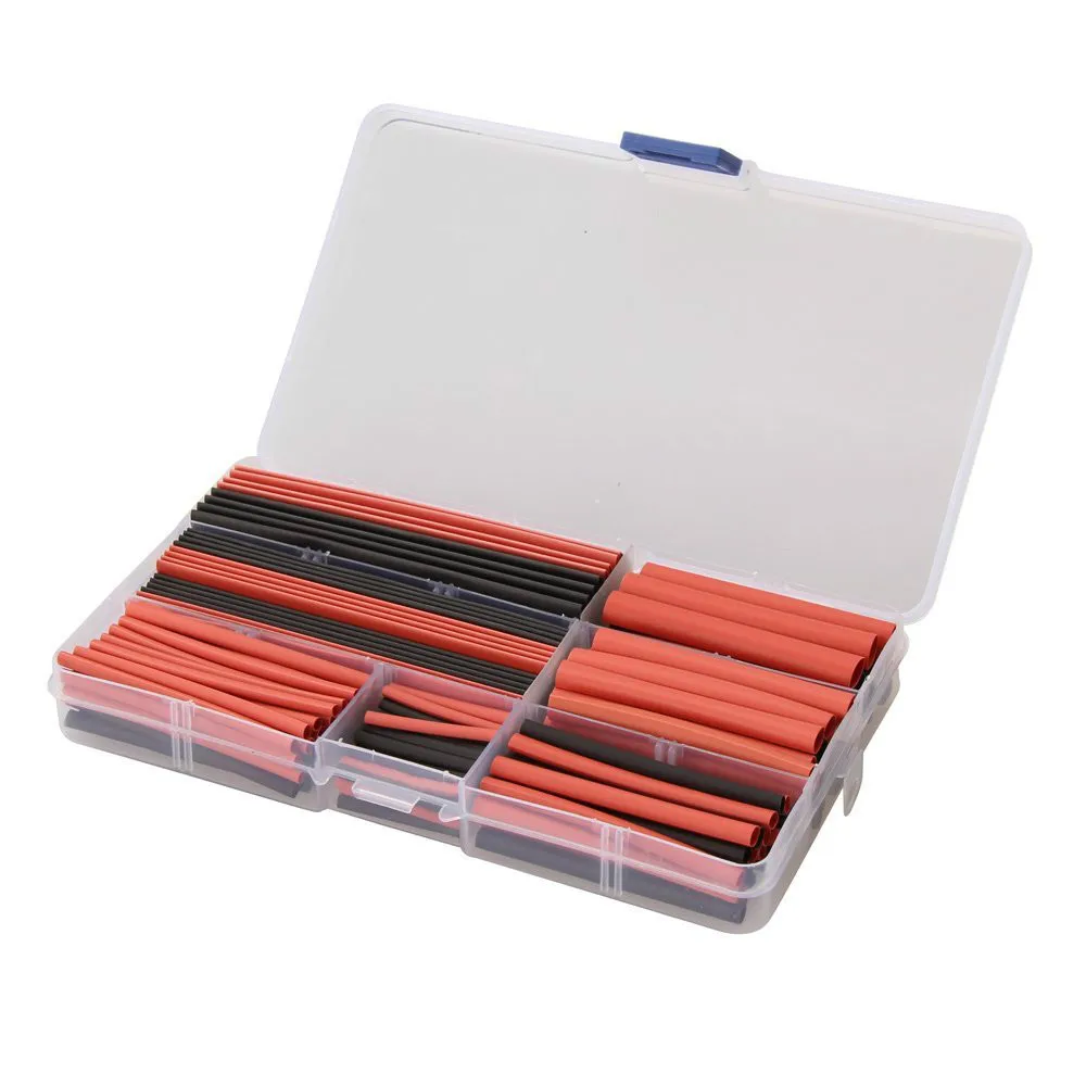150pcs Black Red Environmental Protection Inflaming Retarding Heat Shrink Tube Suit Boxed