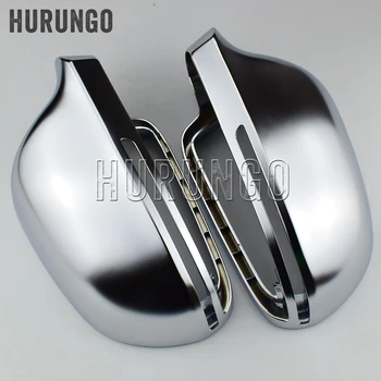 

1 Pair of Matte Chrome Rearview Mirror Cover Protection Cap Car Styling Car Mirror Cover For Audi B8 A3 A4 A5 A6 S4 RS4 S6 RS6