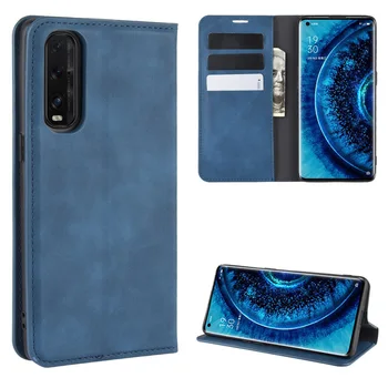 

Retro Skin Felling Leather Case for OPPO Reno 3 Pro Flip Cover Case Wallet Stand Style PU + TPU Case for OPPO Find X2 Neo