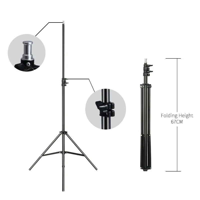  2m/6.5ft Professional Studio Adjustable Soft Box Flash Continuous Light Stand Tripod