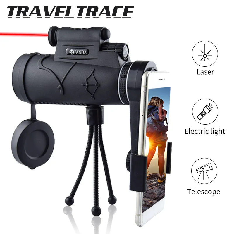 

Monocular for Smartphone Multifunction Night Vision Telescope with Laser Pointer High Power Flashlight Binoculars Hunting Optics