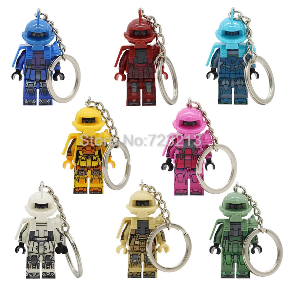 

Prototype Zaku Early Type Figure Single Sale Keychain Key MS-06S MS-07B3 Char Miia Zaku GUNDAM Seed Building Blocks Bricks Toys
