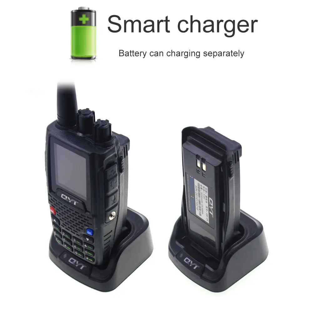 QYT KT 8R Walkie Talkie 5W 3200mAh Quad Band Handheld amate Radio Station intercom KT8R Color Display FM transceiver|Рации| |