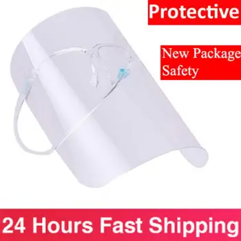 

5/4/3/2/1PCS Full Face Masks Anti-droplet Dust-proof Full Shield Protective Cover Transparent Face Eyes Protection Mascarillas