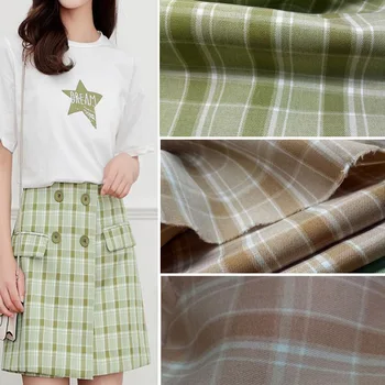 

Cotton Blend Dress Jacket Trousers Fabric Slightly Stretchy Dropping Plaid Blouse Skirt Shirt Telas Tissue Patchwork Material