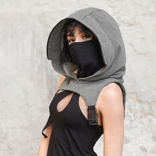 Full Protective Face Wear Hooded Hat Adults Face Shield Reusable Removable Men Women's Outdoor Motorcycle Face Mask Masque