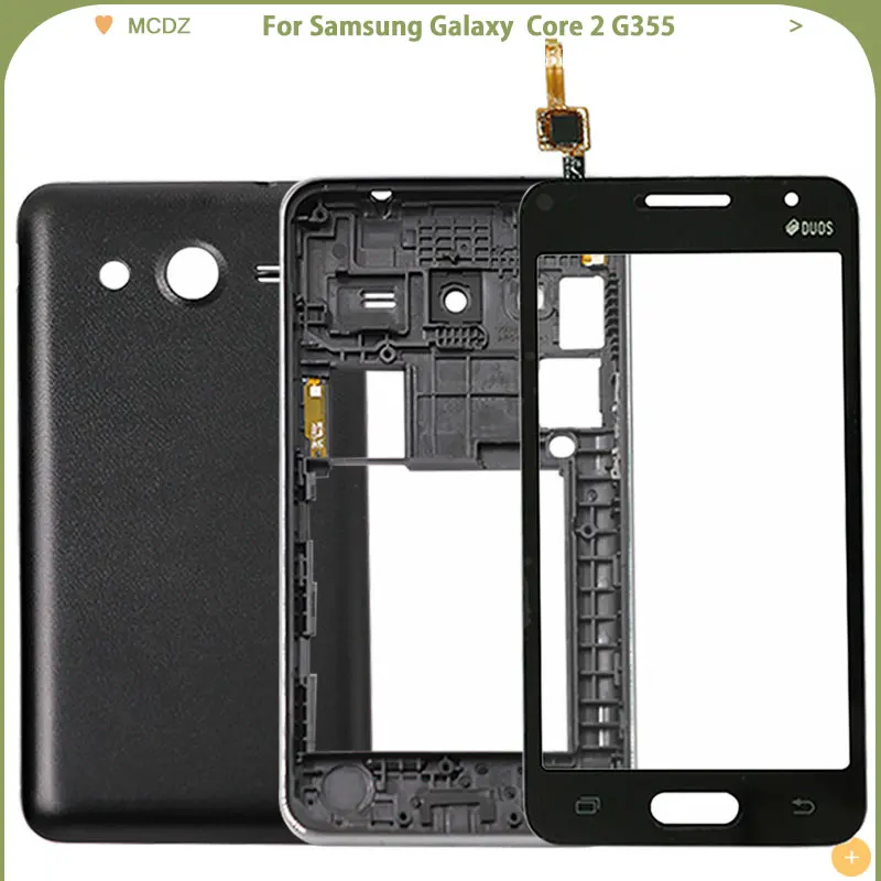 Новый чехол для аккумулятора samsung Galaxy Core II 2 G355 G355H G355HN задняя крышка + сенсорный