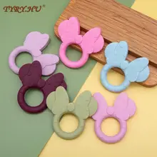 

1pc Mickey Silicone Teether Food Grade Cartoon Teether Nursing Gift BPA Free DIY Baby Teething Teether Toy Accessories Ring