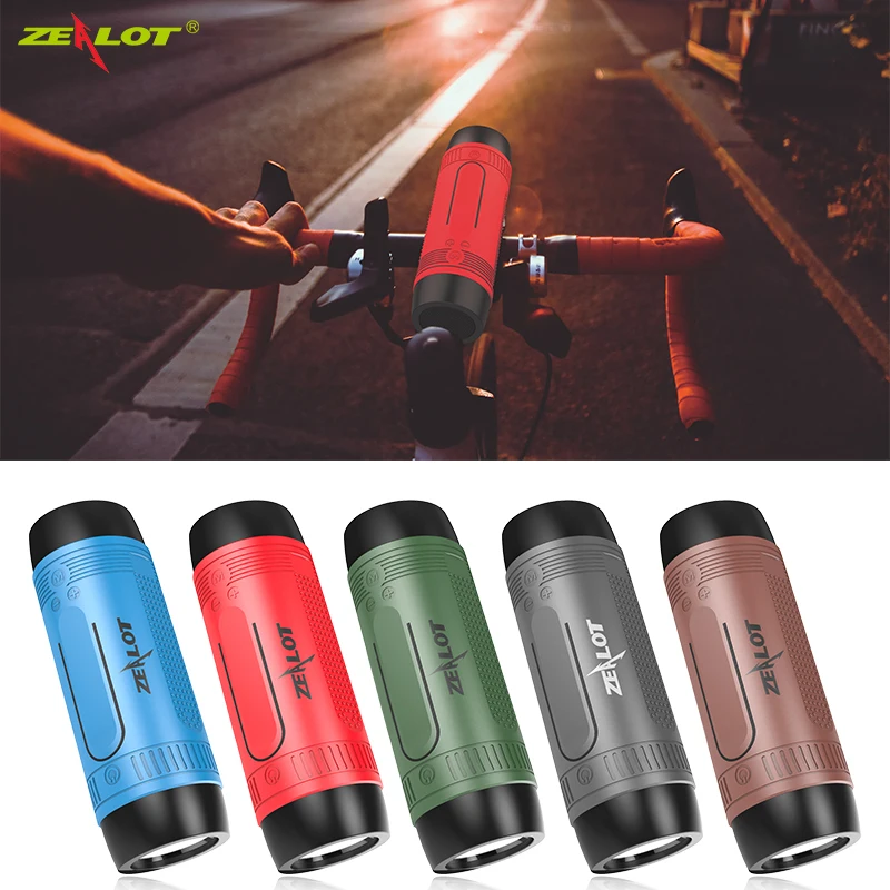 Zealot Bluetooth 4 0 динамик с светодиодный фонарик для спорта + крепление на велосипед