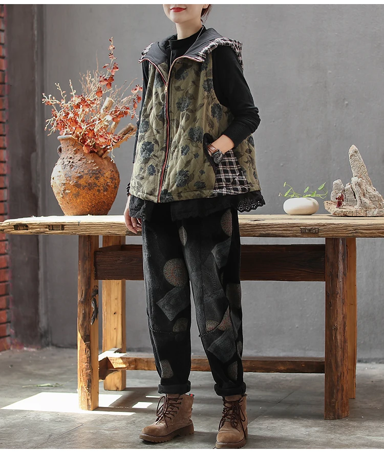 Max LuLu, модная Корейская женская готическая зимняя одежда, женский жилет с капюшоном и цветочным рисунком, пальто без рукавов, жилеты размера плюс