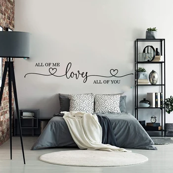 

Large All of me loves All of You Wedding Wall Sticker Bedroom Living Room marriage wedding Love Quote Wall Decal Vinyl Decor