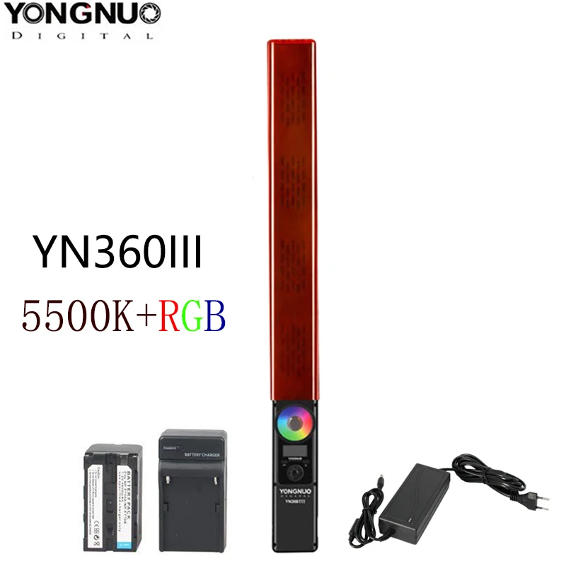 Ручной светодиодный светильник YONGNUO YN360 III YN360III 5500k RGB с цветовой температурой для студийной съемки и записи видео