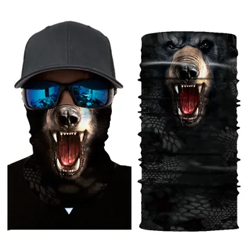 

Magic turban animal bear men and women hand strap windproof full face mask neck sleeve multi-function outdoor scarf