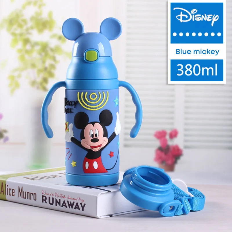 Blue mickey Дисней мультфильм поилка чашка из нержавеющей стали изоляции детская бутылка для воды кружка - Цвет: Blue mickey