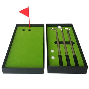 

HOT-New Mini Golf Club Putter Ball Pen Golfers Gift Box Set Desktop Decor For School Supplies Golf Accessories
