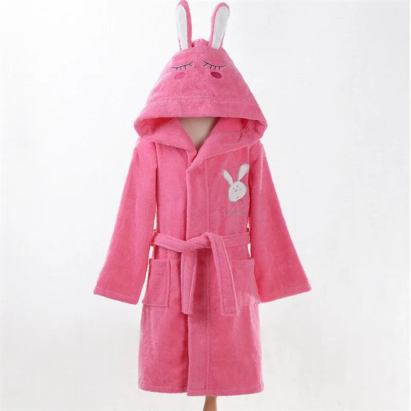 Детская одежда для сна из чесаного хлопка; халат; теплый хлопковый детский халат; детское полотенце с капюшоном для мальчиков и девочек; детский банный халат с капюшоном; банное полотенце