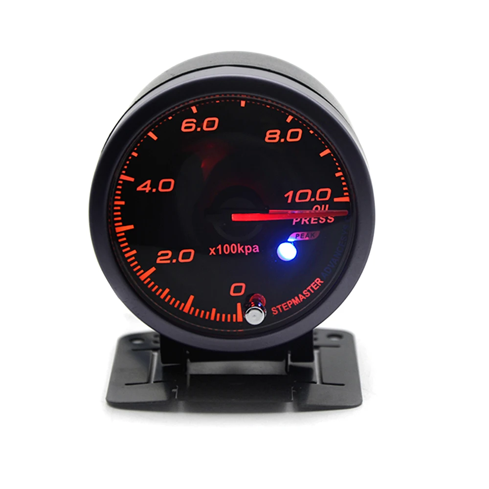 60MM Face Boost turbo Water Oil temp Oil press Voltmeter Air fuel Ratio Exhaust gas temp tachometer gauge Dual Led Color automobile gauge led voltmeter motorcycle temperature gauge digital temperature gauge water temperature gauge boat gauge