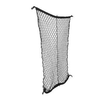 

100x70cm Universal Car Trunk Luggage Storage Cargo Organizer Nylon Elastic Mesh Net w/4 Hooks E7CA