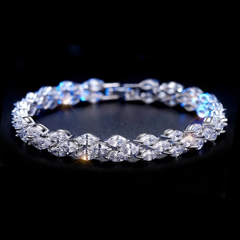 Женские теннисные браслеты WEIMANJINGDIAN с фианитом огранка маркиза|bracelets for|zircon