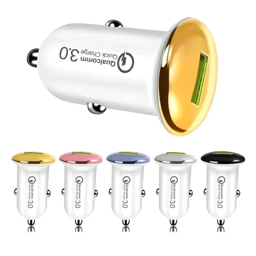 

1Pcs QC 3.0 Universal Dual USB Car Charger Mini Charger Fast Charging for All Devices IOS Android Smart Phones Tablets