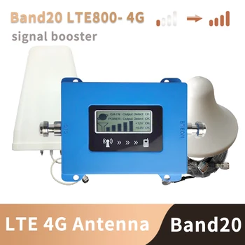 

4G LTE 800MHz Mobile Signal Booster 4g Cell Phone Amplifier 4G Cellular Signal Repeater with Logarithmic + Ceiling Antenna Kit