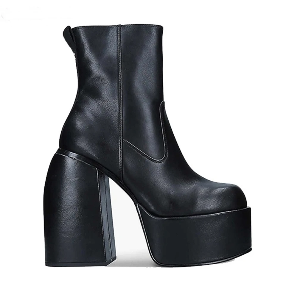 Botas de mujer de estilo punk botines de plataforma de microfibra elástica  botas altas negras hasta la rodilla de demonio negro tacones altos góticos  de moda|Botas hasta la rodilla| - AliExpress