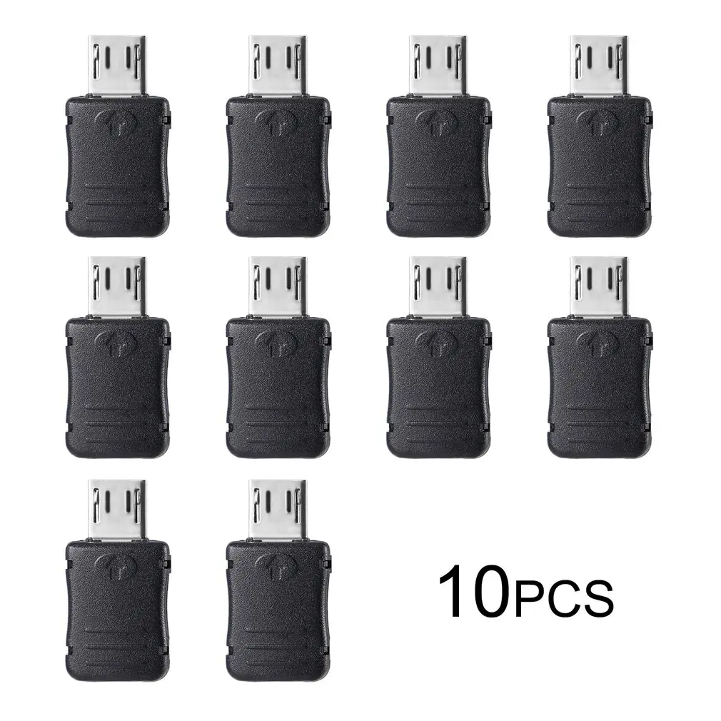 

2016 Top Sale 10pcs High Quality Micro USB T Port Male 5 Pin Plug Socket Connector Plastic Covers For DIY