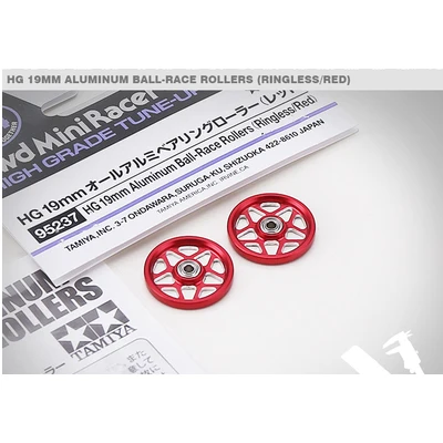 tamiya 95237 HG 19 мм алюминиевые шариковые гоночные ролики с ЧПУ Ролики красный 1 упаковка для tamiya мини 4wd гоночный автомобиль 324 магазин
