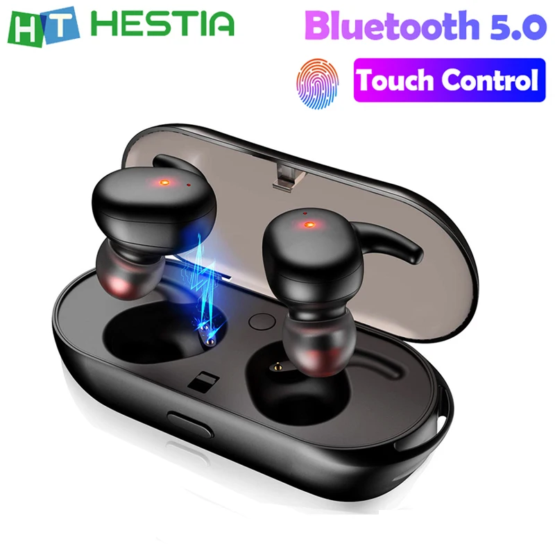 T2C сенсорные TWS наушники с отпечатком пальца Bluetooth беспроводные спортивные