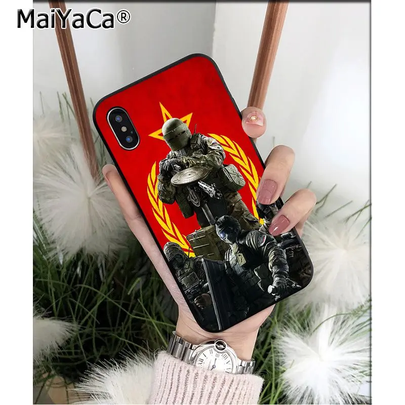 MaiYaCa Tom Clancy Rainbow Six Siege черный ТПУ мягкий чехол для телефона iPhone X XS MAX 6 6s 7 7plus 8 8Plus 5 5S SE XR