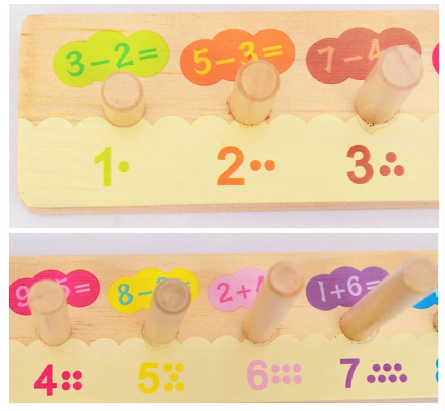 Детские деревянные игрушечные счеты для раннего обучения математике, обучающая игрушка, бисер, подсчет, развитие интеллекта, детская игрушка Монтессори