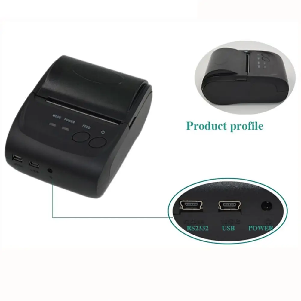 Новинка Высокое качество 58 мм беспроводной Bluetooth 4,0 портативный билетов термопринтер портативный POS чековый принтер