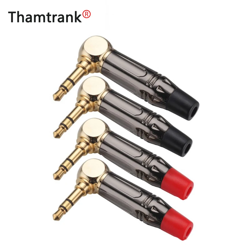 100pcs lot Right Angle 3 5mm 3 Poles Stereo Male Plug Gold Plated Soldering 3 Pins 3 5mm Stereo Plug DIY Headphone Jack