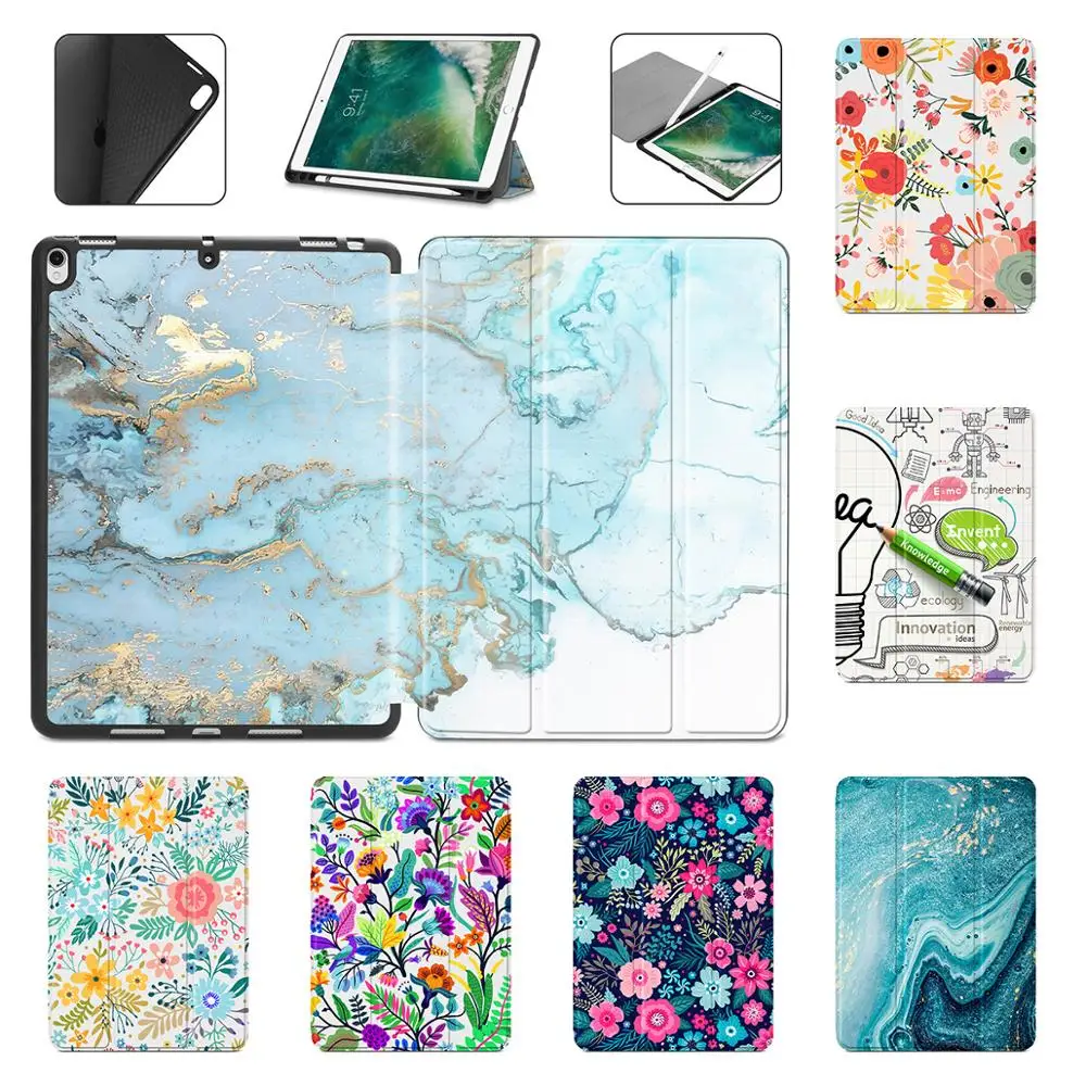 

Painting Case Cover for iPad Mini 4 5 with Pencil Holder Function + Auto Sleep/Wake for iPad Mini 5 2019 with Soft Back Cover