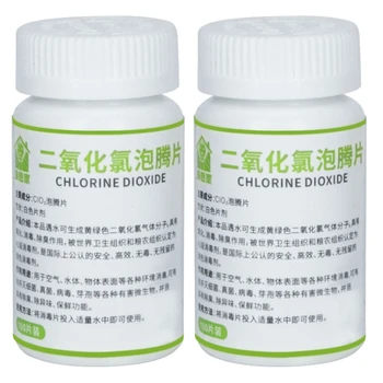 

100Pcs/Bottle Disinfection Tablet Effervescent Tablets Laundry Floor Household Disinfection 2 Bottle