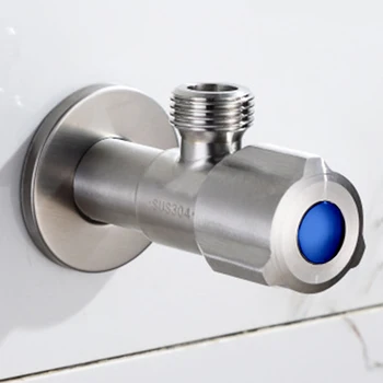 

Water Stop Switch Toilet Triangle Cold Hot Filling Stainless Steel Kitchen Tap Control Bathroom