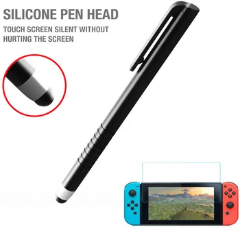 

Stylus Touch Screen Pen Universal For Nintend Switch NS Phone Tablet With Silicone Pen Head Pen Clip With Tempered Screen Film