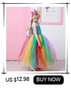 Платье-пачка с цветочным рисунком и единорогом для девочек, с повязкой на голову и крылышками, нарядное платье с единорогом для дня рождения костюм на Хэллоуин
