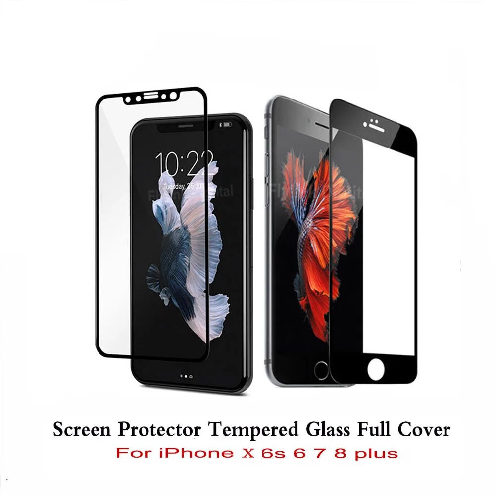 

3D For iPhone 6 6S 7 8 Tempered Glass Curved Edge Full Cover Screen Protector On The For iPhone 6 7 8 Plus Protective Glass Film