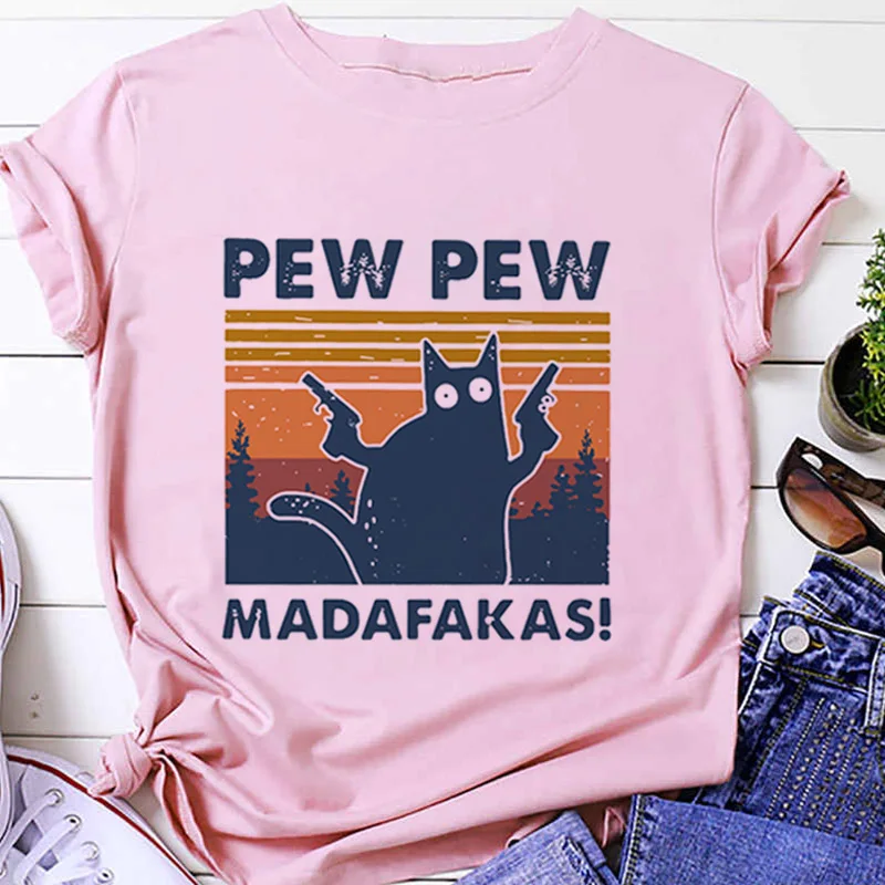 Pew Pew Madafakas Novelty Funny Cat 