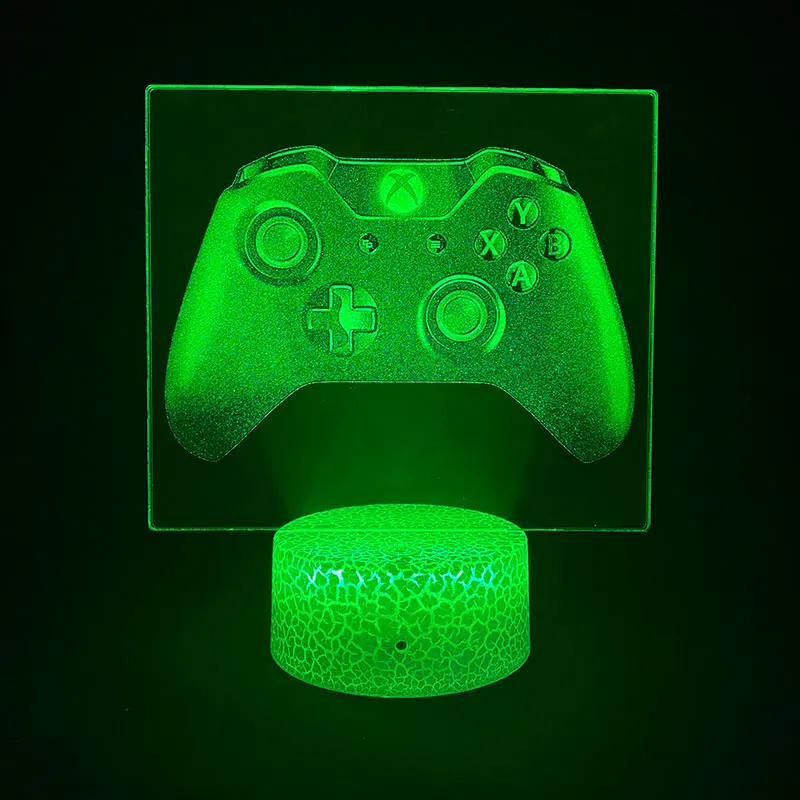 Светодиодная лампа с 3d-изображением светильник для геймпада Xbox будильника
