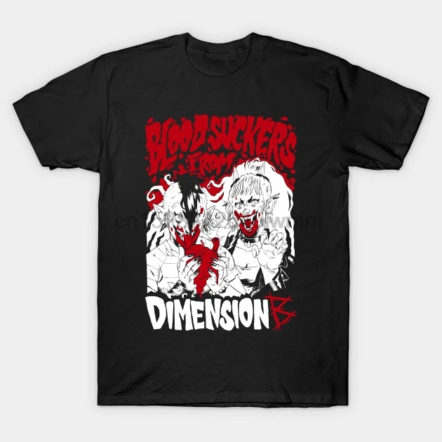 Men tshirt Blood Suckers from Dimension B Vampire T Shirt Printed T-Shirt tees top |