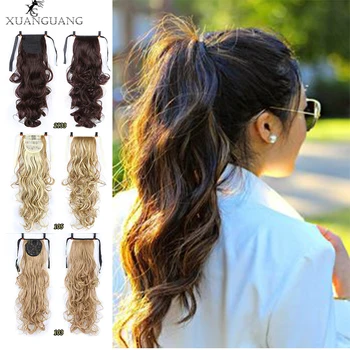 

XUANGUANG Fashion bandages ponytail Curly ponytail The wig Hair extensions ponytail extension Synthetic wigs High temperature