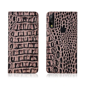 

Crocodile pattern genuine leather magnetic case card slot for Asus ZenFone Max Pro M2 ZB631KL/Zenfone Max M2 ZB633KL phone bag