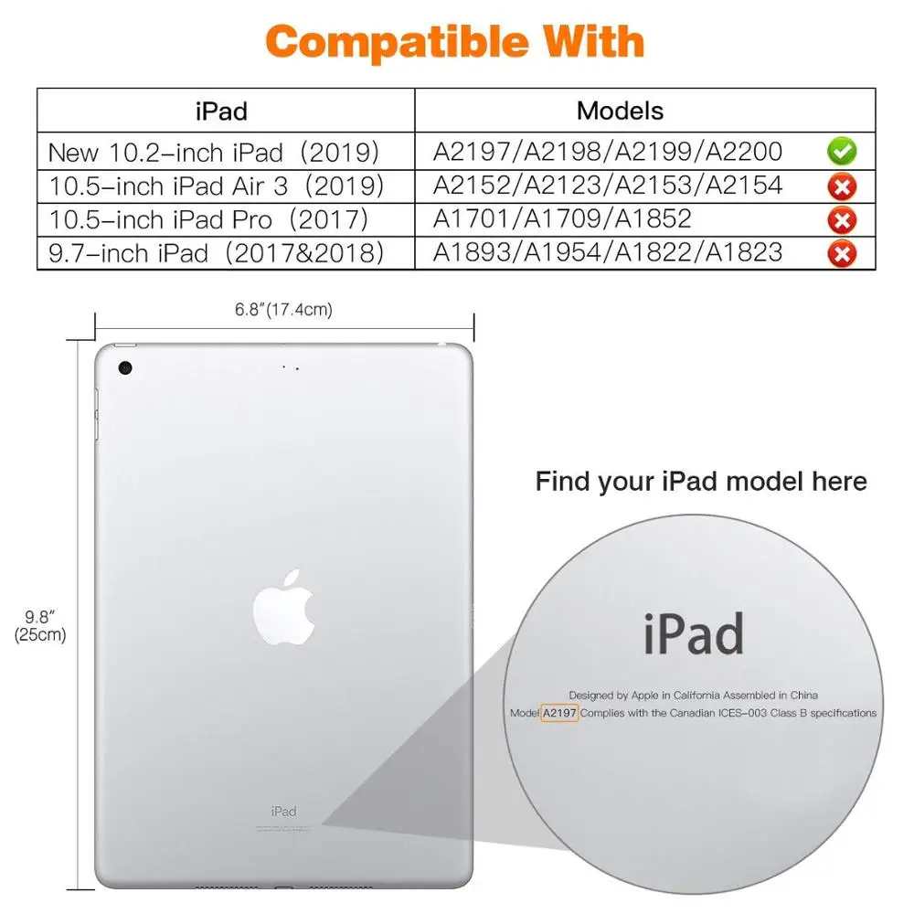 Чехол для iPad 10,2, чехол с тисненым цветком из искусственной кожи с отделениями для карт, чехол-книжка для iPad 7-го поколения, чехол с карандашом