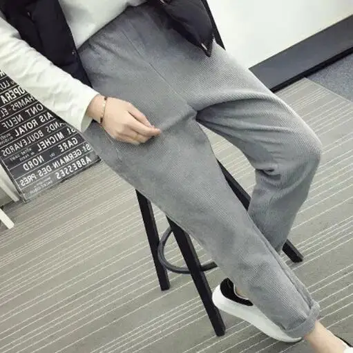 Осенние женские вельветовые штаны Pantalon Mujer с эластичной талией, шаровары размера плюс 3XL, повседневные спортивные штаны, свободные штаны DW664