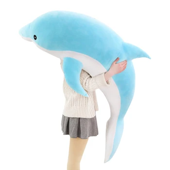 

1PCS 30-160CM kawaii dolphins plush toys soft plush stuffed animal kids toys nap pillow bedroom decor girlfriend birthday gifts