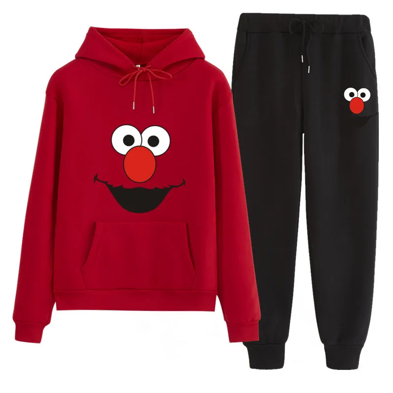 

Printed Women's Hoodies Two Piece Set Autumn Winter Female Hoodie Sweatshirt + Pants Sport Suits High Street Lady Tracksuit Sets